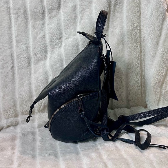 Rebecca Minkoff Julian Mini Convertible Backpack adjustable straps Black NWT - Picture 11 of 16